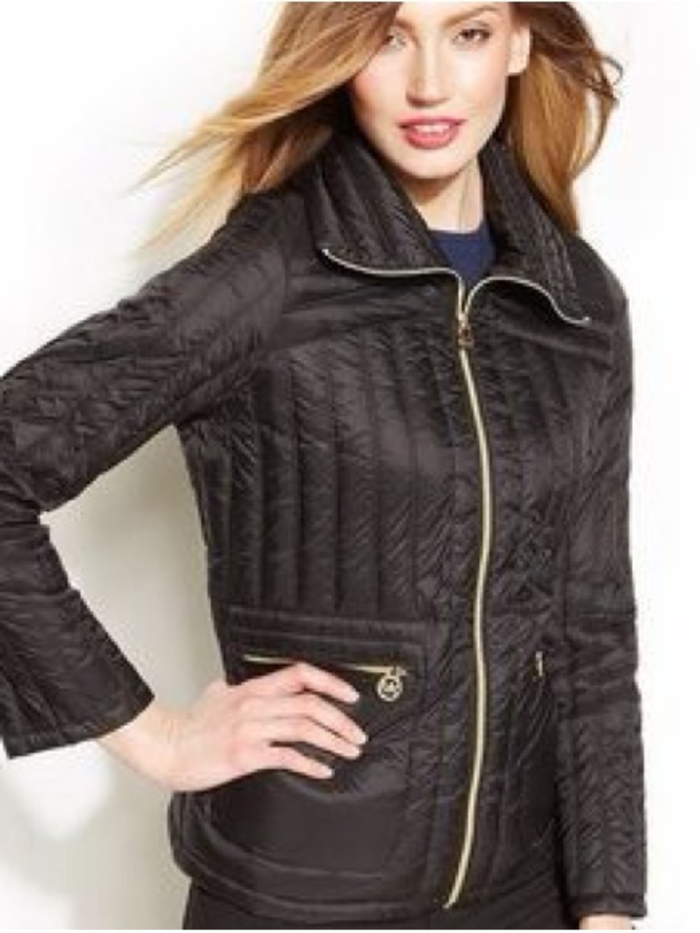 MICHAEL Michael Kors Packable Quilted Down Puffer Jacket Black